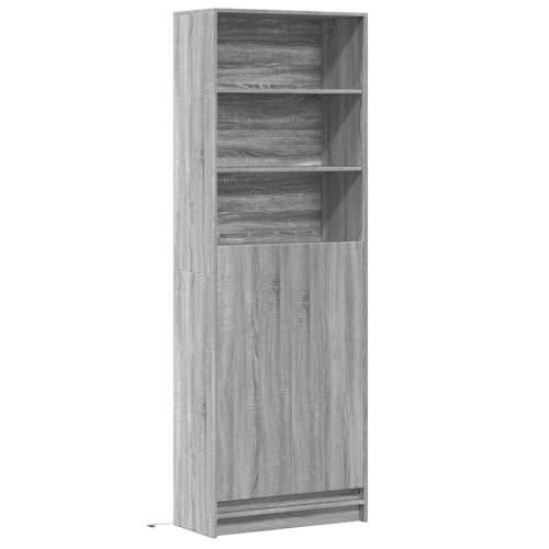 Visoka komoda LED boja hrasta 69x32,5x200 cm konstruirano drvo Sivi hrast sonoma 1 69 cm Cijena