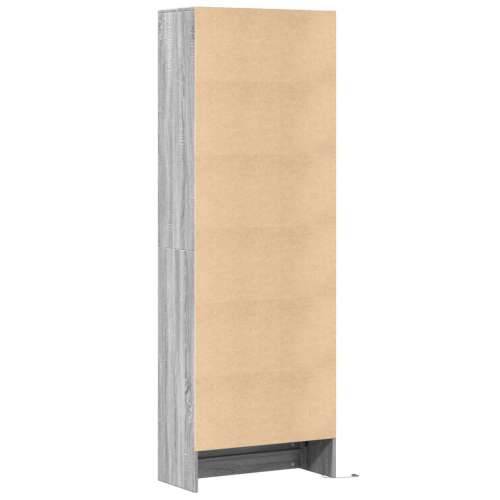 Visoka komoda LED boja hrasta 69x32,5x200 cm konstruirano drvo Sivi hrast sonoma 1 69 cm Cijena