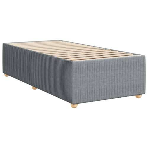Okvir kreveta s oprugama i madrac svjetlosivi 80x200cm tkanina - Svjetlosiva 80 x 200 cm Blok s kvadratima Cijena