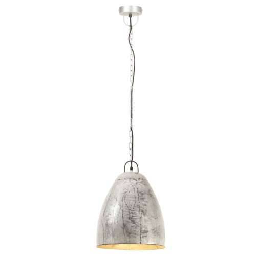 Industrijska viseća svjetiljka 25 W srebrna okrugla 32 cm E27 - Srebrno Ø 32 cm 1 Cijena