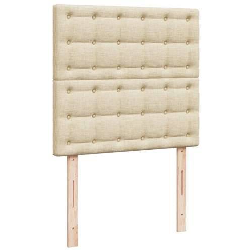 Krevet s oprugama i madracem krem 90 x 200 cm od tkanine - Krema 90 x 200 cm gumbi Cijena