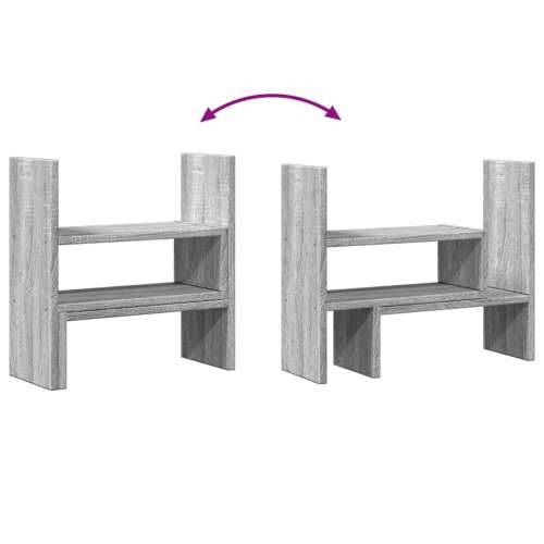 Organizator za stol podesivi boja hrasta 40 x 17 x 41 cm drveni - Sivi hrast sonoma Cijena