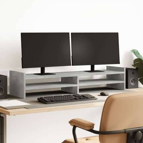 Stalak za monitor boja betona 100x27x20 cm konstruirano drvo Beton siva 100 x 27 x 20 cm Cijena