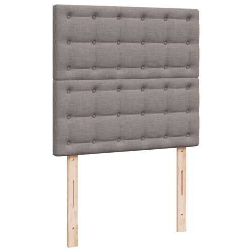Krevet s oprugama i madracem smeđesivi 100 x 200 cm od tkanine - Sivo-smeđa 100 x 200 cm gumbi Cijena