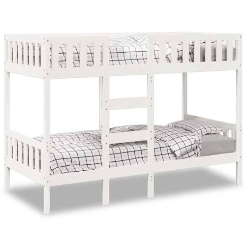 Krevet na kat bijeli 75 x 190 cm od masivne borovine - Bijela 75 x 190 cm Cijena