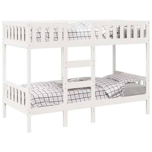 Krevet na kat bijeli 75 x 190 cm od masivne borovine - Bijela 75 x 190 cm Cijena