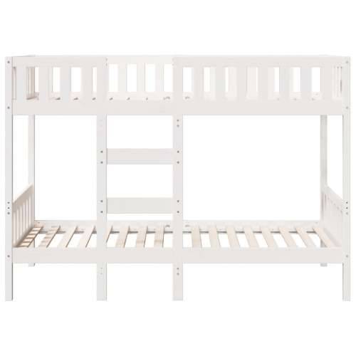Krevet na kat bijeli 75 x 190 cm od masivne borovine - Bijela 75 x 190 cm Cijena