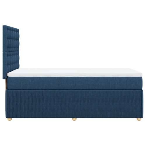 Krevet s oprugama i madracem plavi 100 x 200 cm od tkanine - Plava 100 x 200 cm gumbi Cijena