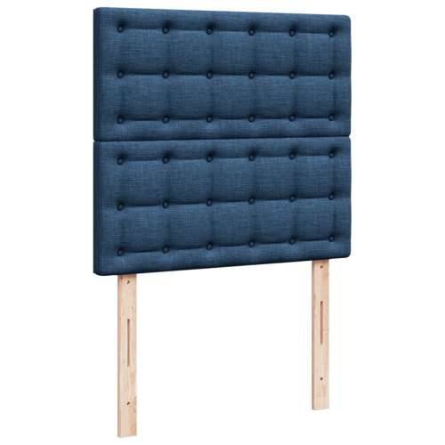 Krevet s oprugama i madracem plavi 100 x 200 cm od tkanine - Plava 100 x 200 cm gumbi Cijena