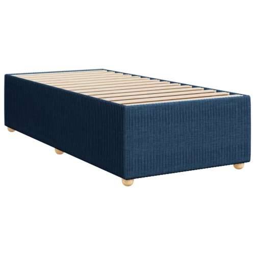 Krevet s oprugama i madracem plavi 100 x 200 cm od tkanine - Plava 100 x 200 cm gumbi Cijena