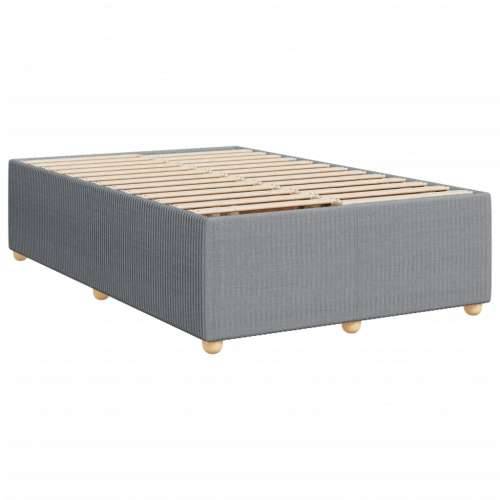 Krevet s oprugama i madrac svjetlosivi 120 x 200cm od tkanine - Svjetlosiva 120 x 200 cm Blok s kvadratima Cijena