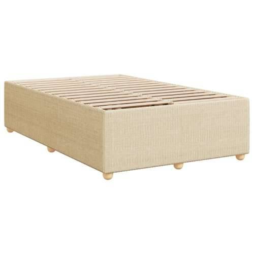 Krevet s oprugama i madracem krem 120 x 200 cm od tkanine - Krema 120 x 200 cm gumbi Cijena