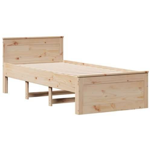 Okvir kreveta bez madraca s uzglavljem 100x200 cm od borovine - Prirodna 100 x 200 cm Cijena