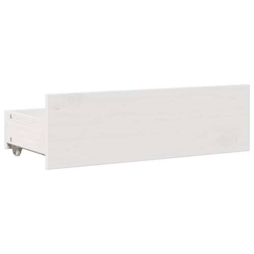 Okvir kreveta bez madraca s ladicama bijeli 90x200 cm borovina - Bijela 90 x 200 cm Cijena