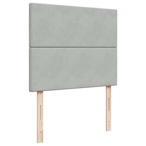 Box spring krevet s madracem svjetlosivi 120x200 cm baršunasti - Svjetlosiva 120 x 200 cm Gladak dizajn Cijena