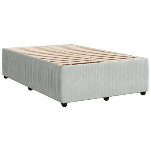 Box spring krevet s madracem svjetlosivi 120x200 cm baršunasti - Svjetlosiva 120 x 200 cm Blok s kvadratima Cijena