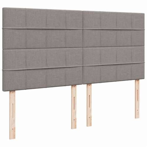 Krevet s oprugama i madracem smeđesivi 200x200 cm od tkanine - Sivo-smeđa 200 x 200 cm Blok s kvadratima Cijena