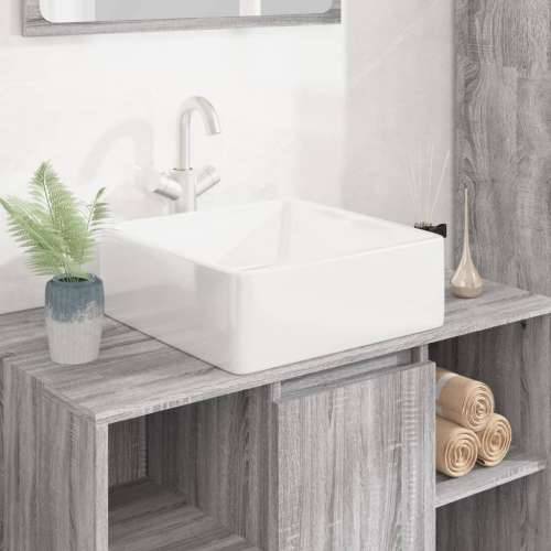 Lavabo - Umivaonik bijeli 37 x 37 x 13 cm keramički četvrtasti Cijena