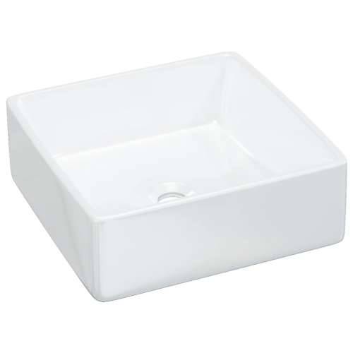 Lavabo - Umivaonik bijeli 37 x 37 x 13 cm keramički četvrtasti Cijena