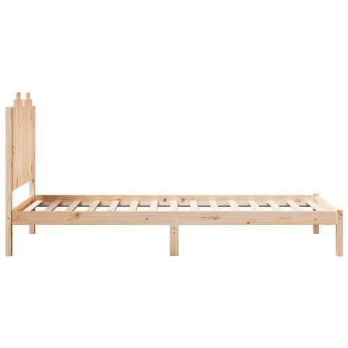 Dugi okvir kreveta bez madraca bijeli 100x210 cm masivno drvo - Prirodna 100 x 210 cm Cijena