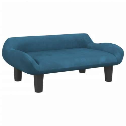 Krevet za pse plavi 70x40x24 cm baršunasti - Plava Baršun Cijena