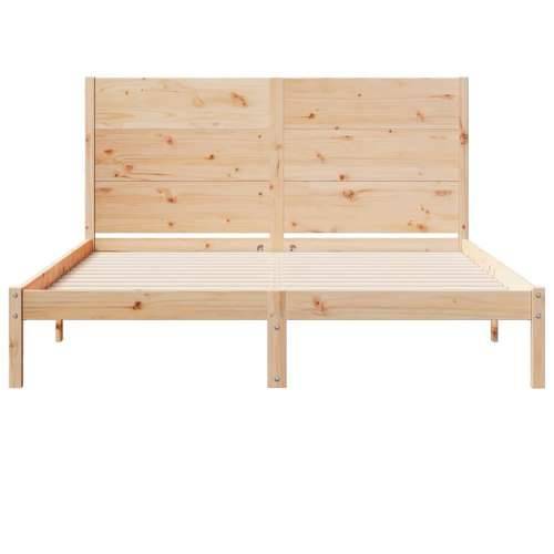 Dugi okvir kreveta bez madraca 160 x 220 cm masivno drvo - Prirodna 160 x 220 cm Cijena
