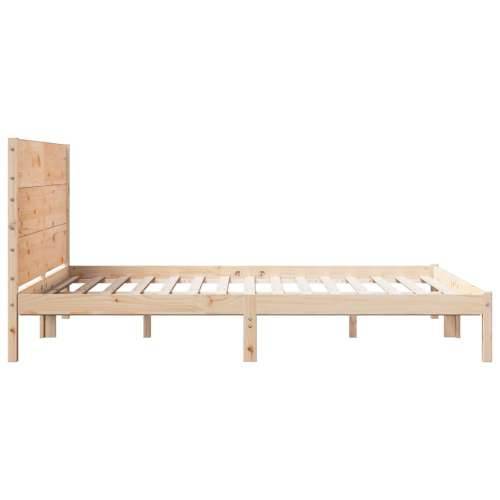 Dugi okvir kreveta bez madraca 160 x 220 cm masivno drvo - Prirodna 160 x 220 cm Cijena