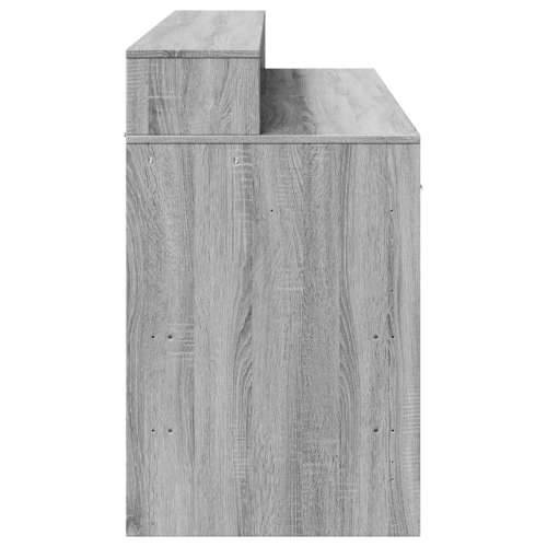Radni stol s LED svjetlima siva boja hrasta 140x55x91 cm drveni - Sivi hrast sonoma 140 x 55 x 91 cm Cijena