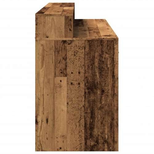 Radni stol s LED svjetlima boja staro drvo 140x55x91 cm drveni - Staro drvo 140 x 55 x 91 cm Cijena