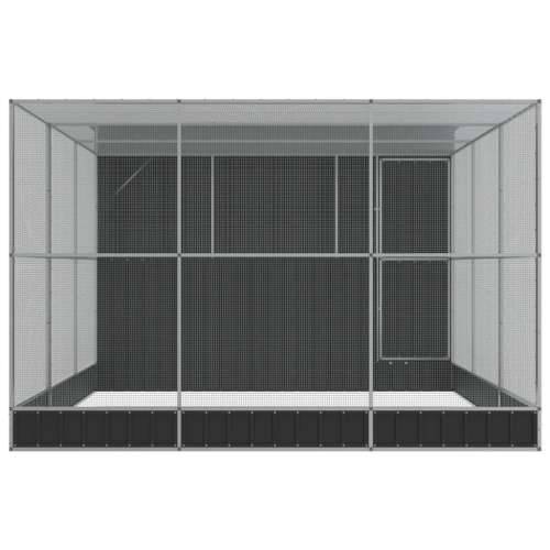 Kavez za ptice s produžetkom srebrni 497x303x216 cm čelični - 497 x 303 x 216 cm Cijena
