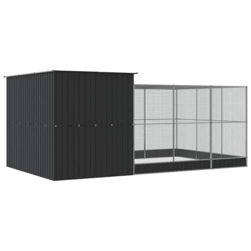 Kavez za ptice s produžetkom srebrni 497x303x216 cm čelični - 497 x 303 x 216 cm Cijena