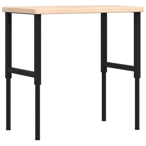 Radni stol 100x60x(73-99,5) cm od masivne hrastovine pravokutni - Smeđa i crna 100 x 60 x (73-99.5) cm 1 Cijena