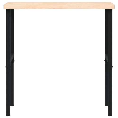 Radni stol 100x60x(73-99,5) cm od masivne hrastovine pravokutni - Smeđa i crna 100 x 60 x (73-99.5) cm 1 Cijena