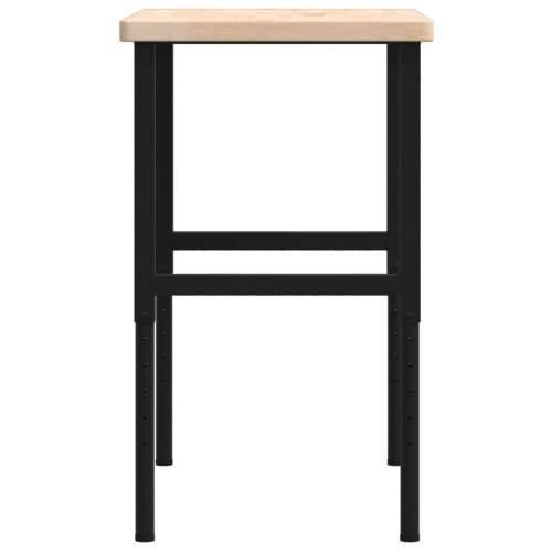 Radni stol 100x60x(73-99,5) cm od masivne hrastovine pravokutni - Smeđa i crna 100 x 60 x (73-99.5) cm 1 Cijena