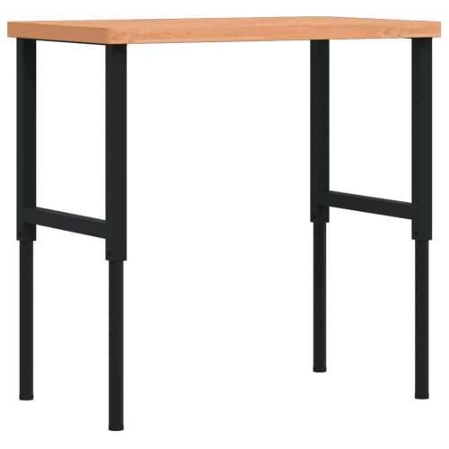 Radni stol 100x60x(73-99,5) cm od masivne bukovine pravokutni - tamno smeđa i crna 100 x 60 x (73-99.5) cm 1 Cijena