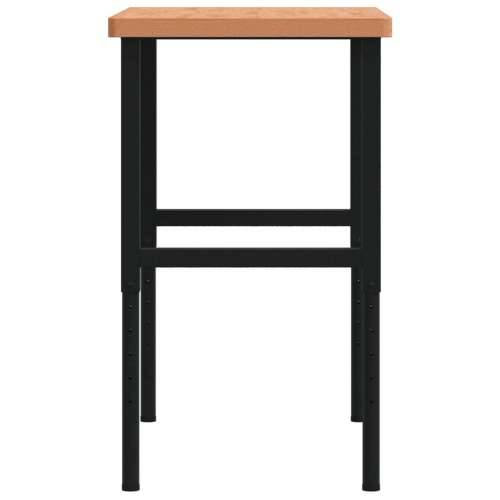 Radni stol 100x60x(73-99,5) cm od masivne bukovine pravokutni - tamno smeđa i crna 100 x 60 x (73-99.5) cm 1 Cijena