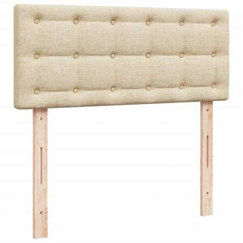 Krevet box spring s madracem krem 120 x 190 cm od tkanine - Krema 120 x 190 cm gumbi Cijena