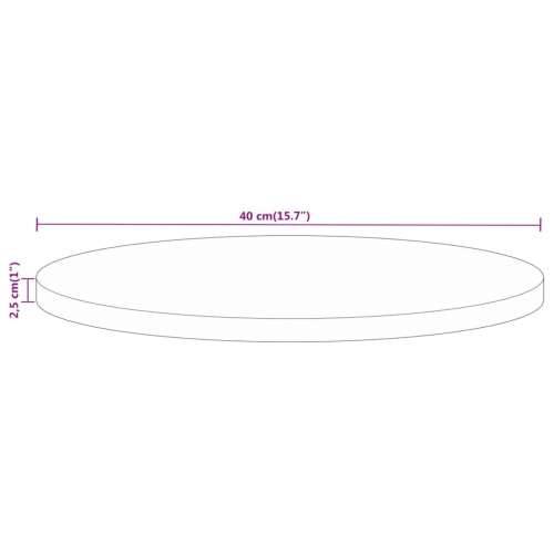 Stolna ploča Ø 40 x 2,5 cm okrugla od masivnog obnovljenog drva - Obnovljeno drvo (prirodno) 40 cm 1 25 mm Cijena