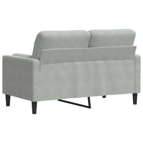 Dvosjed s ukrasnim jastucima svjetlosivi 120 cm baršunasti - Svjetlosiva 120 cm Cijena