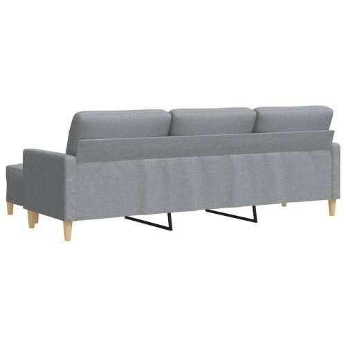 Trosjed s tabureom svjetlosivi 210 cm od tkanine - Svjetlosiva 210 cm Cijena