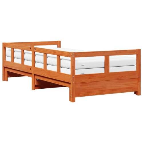 Dnevni krevet na razvlačenje s madracima 90x200 cm od borovine - Voštano smeđa 90 x 200 cm Da Cijena