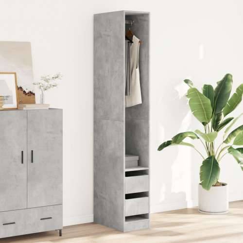 Ormar siva boja betona 30 x 50 x 200 cm od konstruiranog drva - Beton siva 30 x 50 x 200 cm 1 2 ladice Cijena