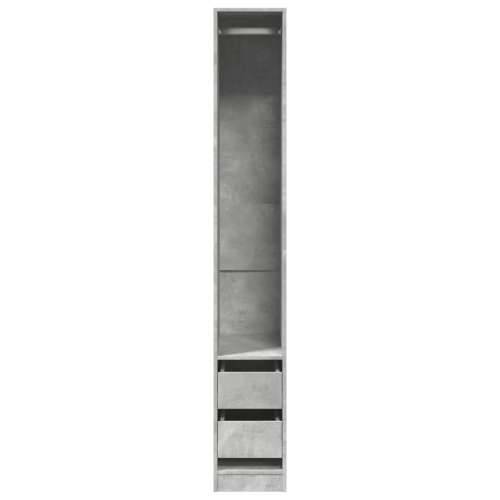 Ormar siva boja betona 30 x 50 x 200 cm od konstruiranog drva - Beton siva 30 x 50 x 200 cm 1 2 ladice Cijena