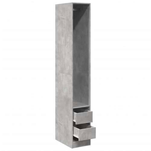 Ormar siva boja betona 30 x 50 x 200 cm od konstruiranog drva - Beton siva 30 x 50 x 200 cm 1 2 ladice Cijena