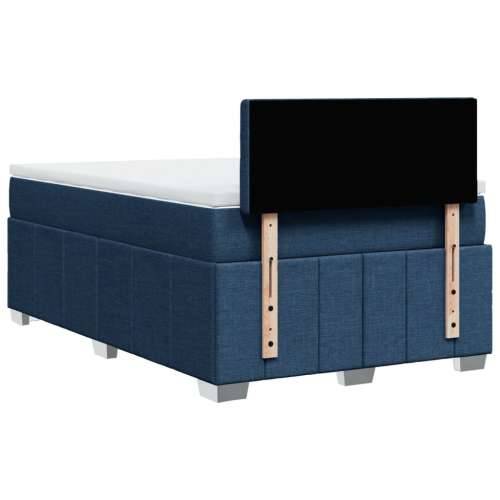 Krevet s oprugama i madracem plavi 120 x 200 cm od tkanine - Plava 120 x 200 cm gumbi Cijena