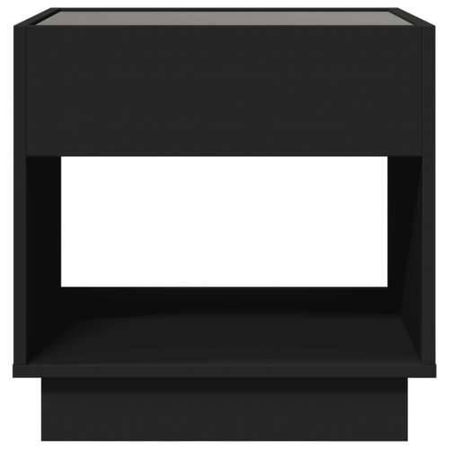 Noćni ormarić s beskonačnim LED svjetlima crni 50x50x50 cm - Crna 50 x 50 x 50 cm 1 Cijena