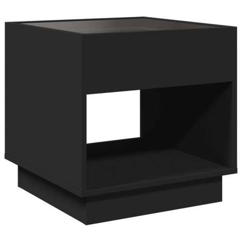 Noćni ormarić s beskonačnim LED svjetlima crni 50x50x50 cm - Crna 50 x 50 x 50 cm 1 Cijena