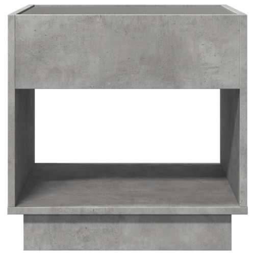 Noćni ormarić s beskonačnim LED siva boja betona 50x50x50 cm - Beton siva 50 x 50 x 50 cm 1 Cijena