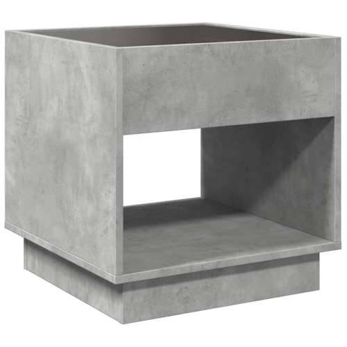Noćni ormarić s beskonačnim LED siva boja betona 50x50x50 cm - Beton siva 50 x 50 x 50 cm 1 Cijena