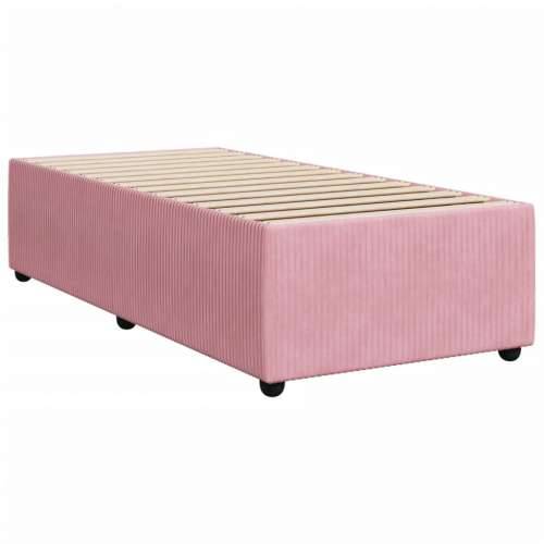 Box spring krevet s madracem ružičasti 90x190 cm baršunasti - Ružičasta 90 x 190 cm Gladak dizajn Cijena